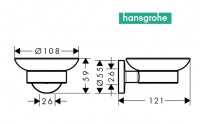 JABONERA MURAL LOGIS UNIVERSAL HANSGROHE